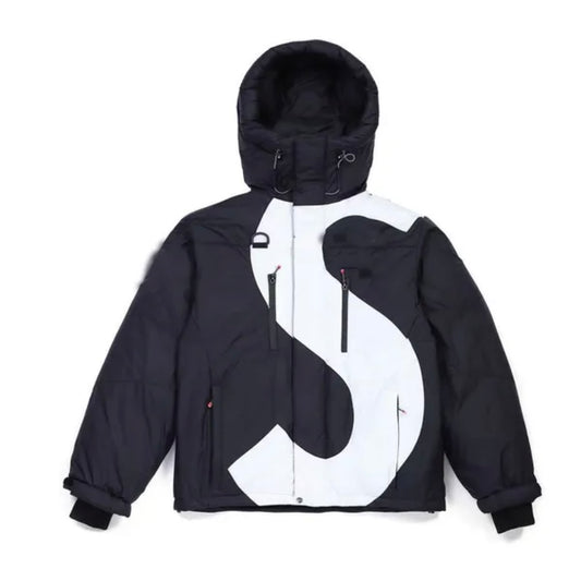 Winter New Men Down Jacket Big S Jacket Zip Up Hoodie